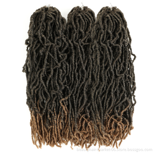 Cheap Factory Price Goddess Faux locs 14 18 24 36 inch Synthetic Hair Crochet Braids African Roots Braid Long Faux Locs